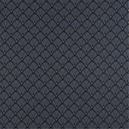 FINE-LINE 54 in. Wide , Navy Blue And Gold Fan Jacquard Woven Upholstery Fabric FI2935088